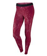 legginsy sportowe damskie NIKE PRINTED / bordowe