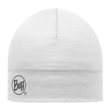 czapka do biegania BUFF MERINO WOOL HAT BUFF SOLID SNOW / 111162.015.10